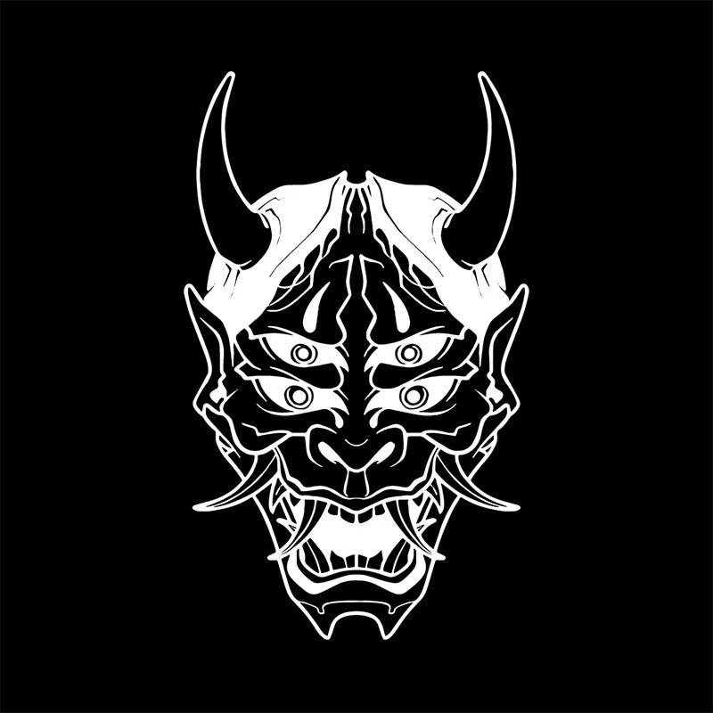 Hannya Mask Japanese Car Decal Sticker JDM Skull Vinyl Stickers for Auto Window Door Windshield Waterproof Decor Accessories