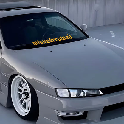 Misunderstanding Decal Sticker Windshield Banner Vinyl Car Decal, Waterproof Non-Fading Modified Car Pull Pattern Customization