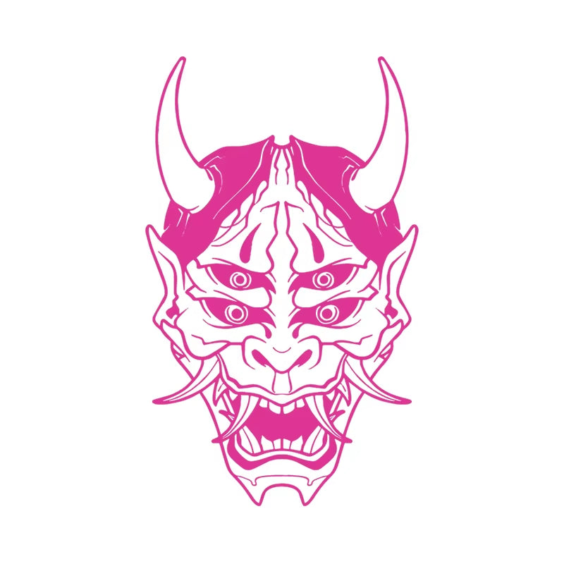 Hannya Mask Japanese Car Decal Sticker JDM Skull Vinyl Stickers for Auto Window Door Windshield Waterproof Decor Accessories