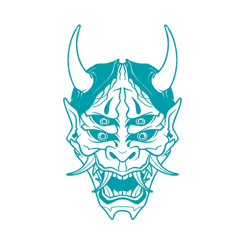 Hannya Mask Japanese Car Decal Sticker JDM Skull Vinyl Stickers for Auto Window Door Windshield Waterproof Decor Accessories