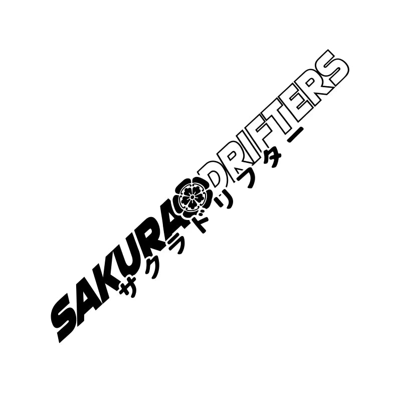 Sakura Drifters for Car Sticker Decoration Front Windshield Drift Style External Accessories JDM Stickers Waterproof Vinyl Decal