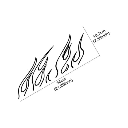 Car Stickers Funny Flame Decor Decals Outdoor Vinyl Self-Adhesive Decoration for Vehicle Window Hood Bumper Tailgate Door Side