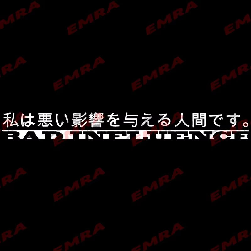 Japanese Anime for Car Sticker Decoration Windshield Banner Decal JDM Sticker External Accessories Waterproof Vinyl Decals
