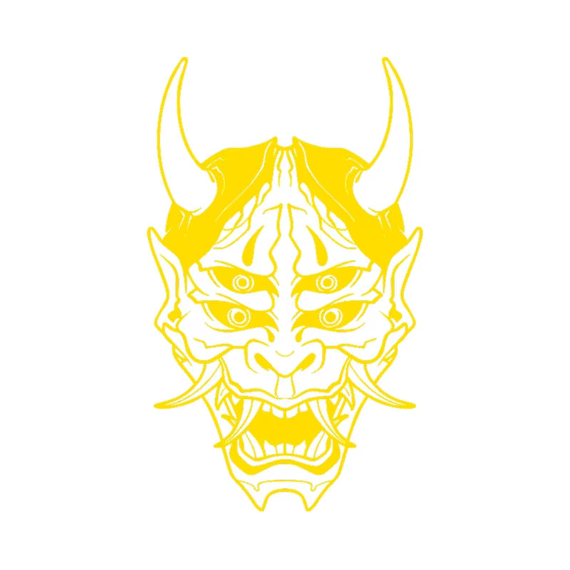 Hannya Mask Japanese Car Decal Sticker JDM Skull Vinyl Stickers for Auto Window Door Windshield Waterproof Decor Accessories