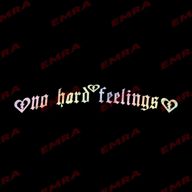 JDM No Hard Feelings Windshield Rear Window Decal Car Sticker Banner Vinyl Graphics Stance External Accessories Vinyl Decals
