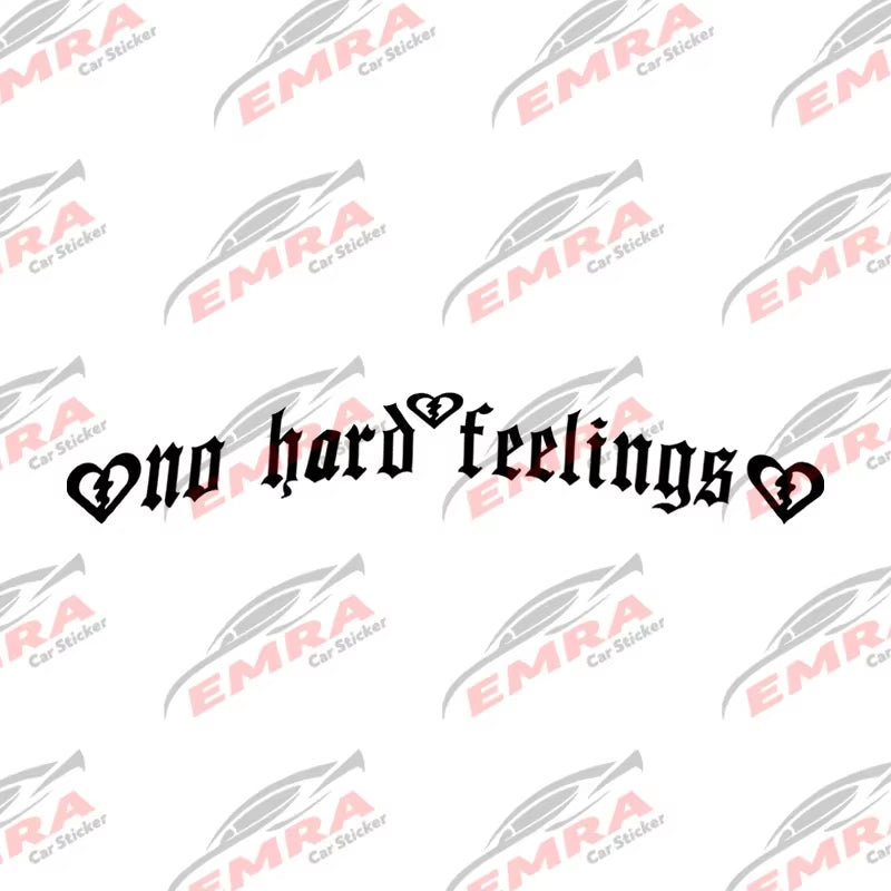 JDM No Hard Feelings Windshield Rear Window Decal Car Sticker Banner Vinyl Graphics Stance External Accessories Vinyl Decals