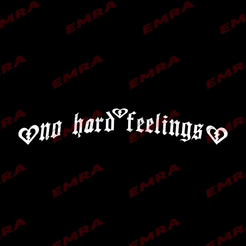 JDM No Hard Feelings Windshield Rear Window Decal Car Sticker Banner Vinyl Graphics Stance External Accessories Vinyl Decals