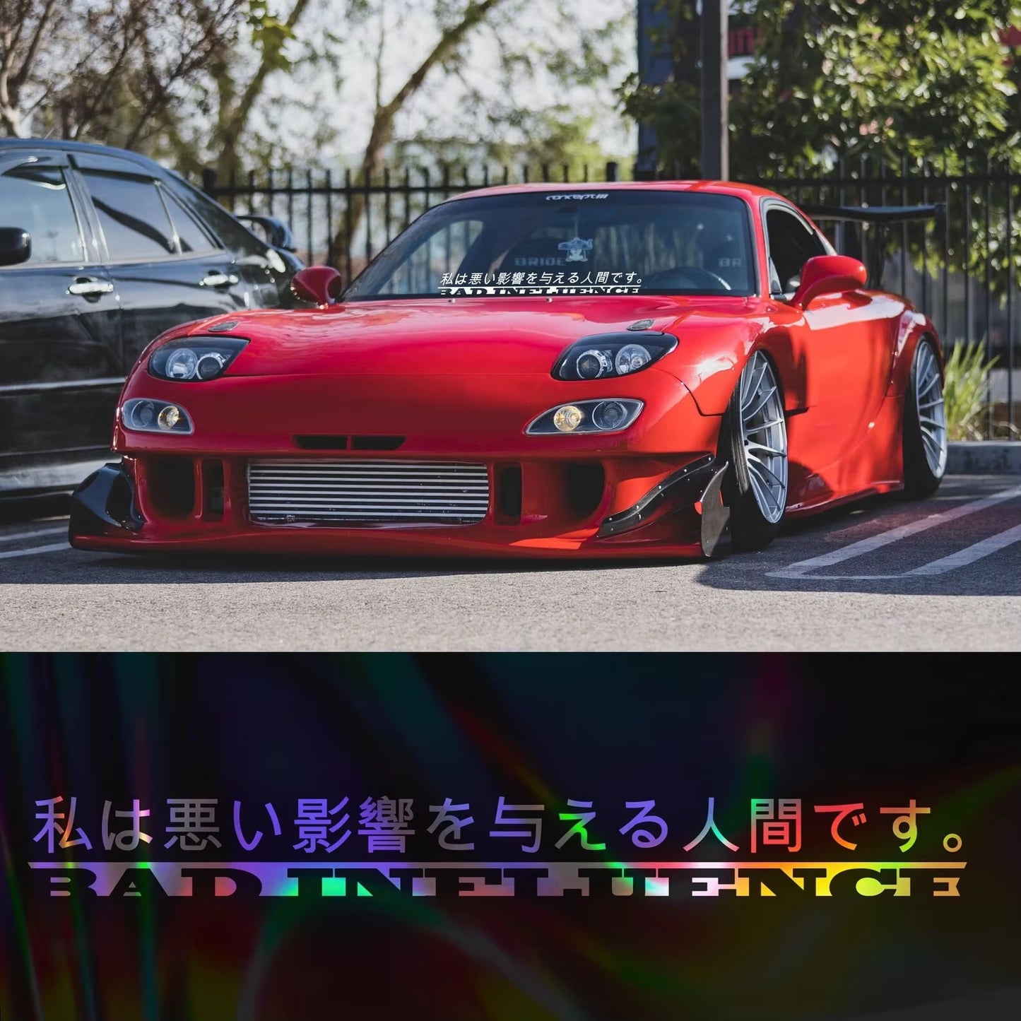 Japanese Anime for Car Sticker Decoration Windshield Banner Decal JDM Sticker External Accessories Waterproof Vinyl Decals